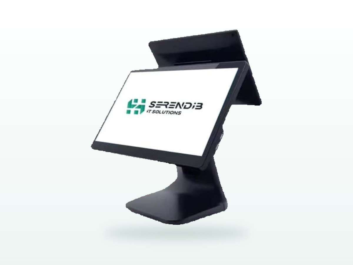 Dual screen full touch POS terminal